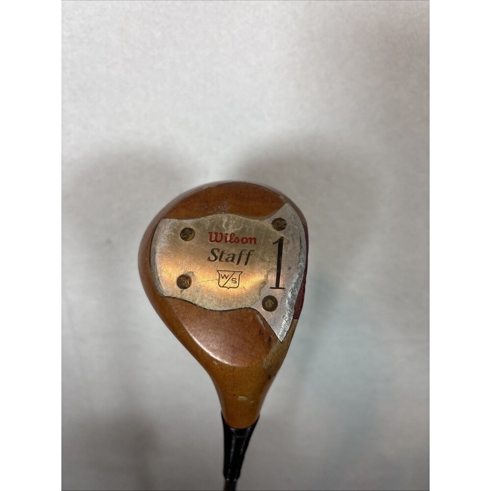 Wilson Staff Golf Driver Men 1 Wood Brown Fair Vintage Persimmon Dynamic Shaft